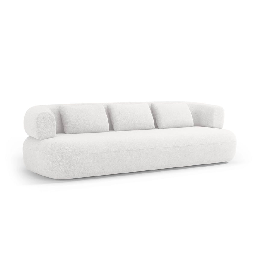 Jenny 3-Sitzer Sofa aus Boucle in Elfenbein (Now or Never 01), 200x90 cm von Micadoni – Bild 4