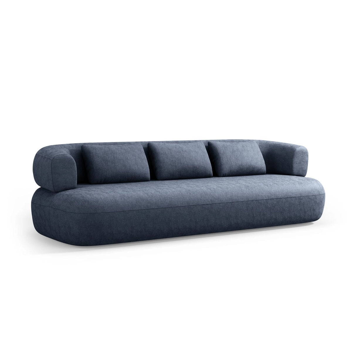 Jenny 3-Sitzer Sofa aus Chenille in Dunkelblau (Perfect Harmony 77), 200x90 cm von Micadoni – Bild 3