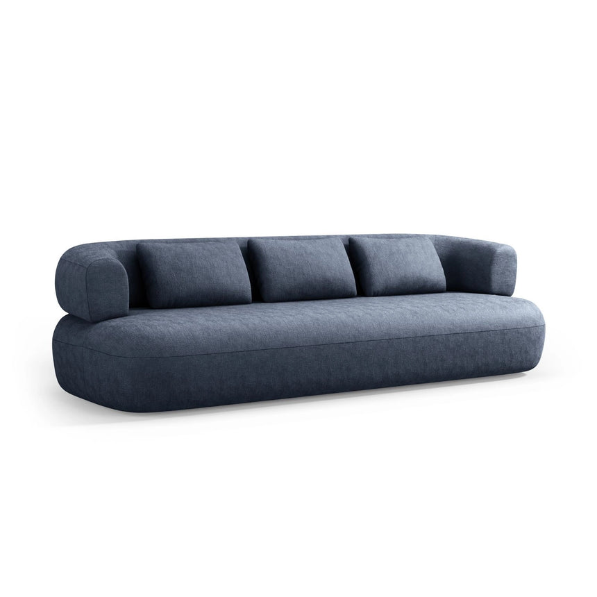 Jenny 3-Sitzer Sofa aus Chenille in Dunkelblau (Perfect Harmony 77), 200x90 cm von Micadoni – Bild 3