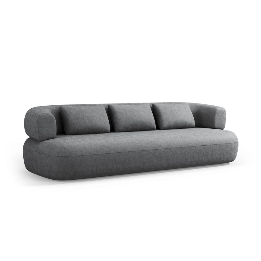 Jenny 3-Sitzer Sofa aus Chenille in Dunkelgrau (Perfect Harmony 90), 200x90 cm von Micadoni – Bild 3