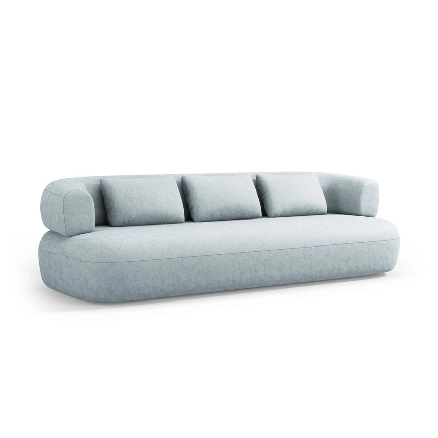 Jenny 3-Sitzer Sofa aus Chenille in Hellblau (Perfect Harmony 72), 200x90 cm von Micadoni – Bild 3