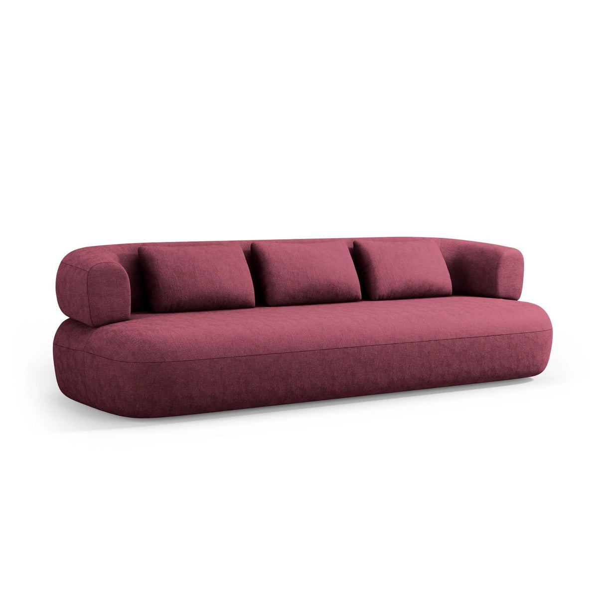 Jenny 3-Sitzer Sofa aus Chenille in Kirschholz (Perfect Harmony 59), 200x90 cm von Micadoni – Bild 3