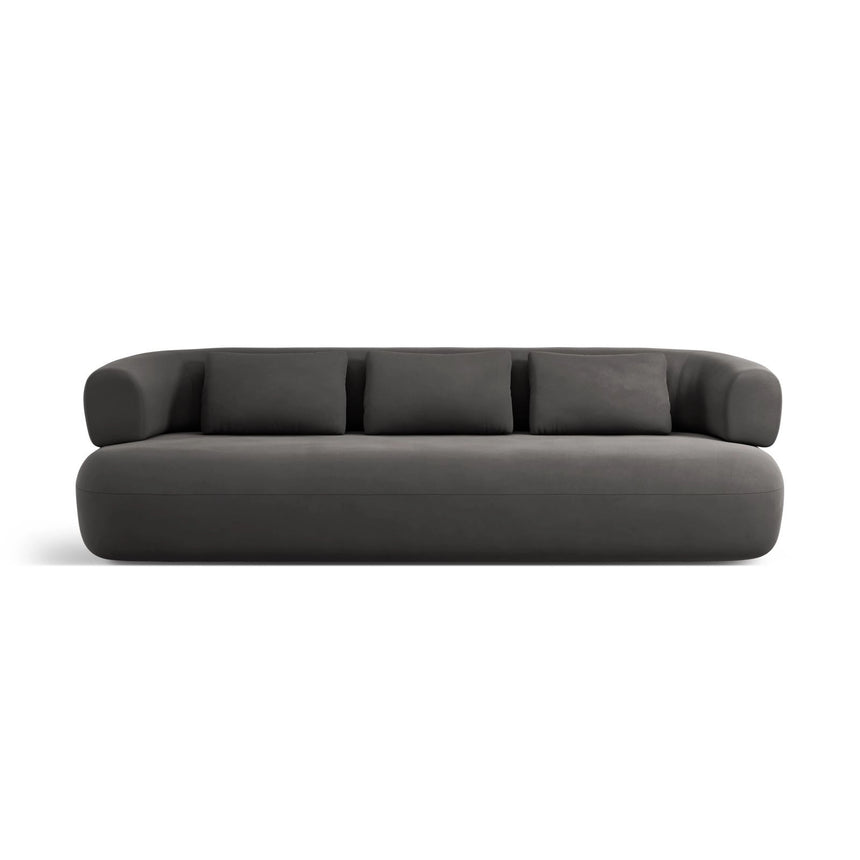 Jenny 3-Sitzer Sofa aus Samt in Dunkelgrau (Salvador 18), 200x90 cm von Micadoni – Bild 1