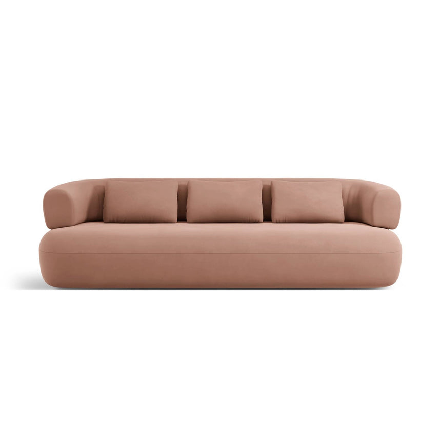 Jenny 3-Sitzer Sofa aus Samt in Rosa (Salvador 11), 200x90 cm von Micadoni – Bild 1