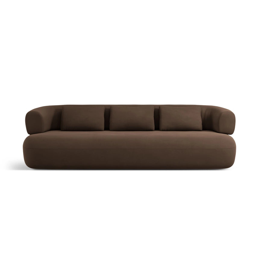 Jenny 3-Sitzer Sofa aus Samt in Schokolade (Salvador 4), 200x90 cm von Micadoni – Bild 1