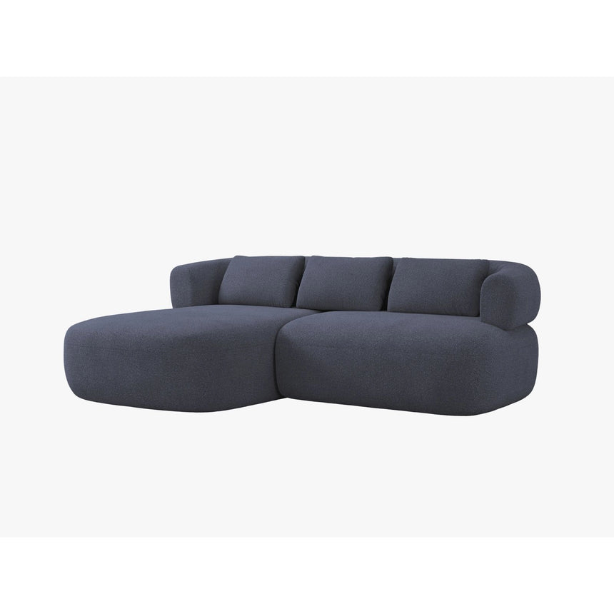 Jenny 5-Sitzer Ecksofa, Linke Seite, aus Boucle in Dunkelblau (Now or Never 79), 200x145 cm von Micadoni – Bild 2