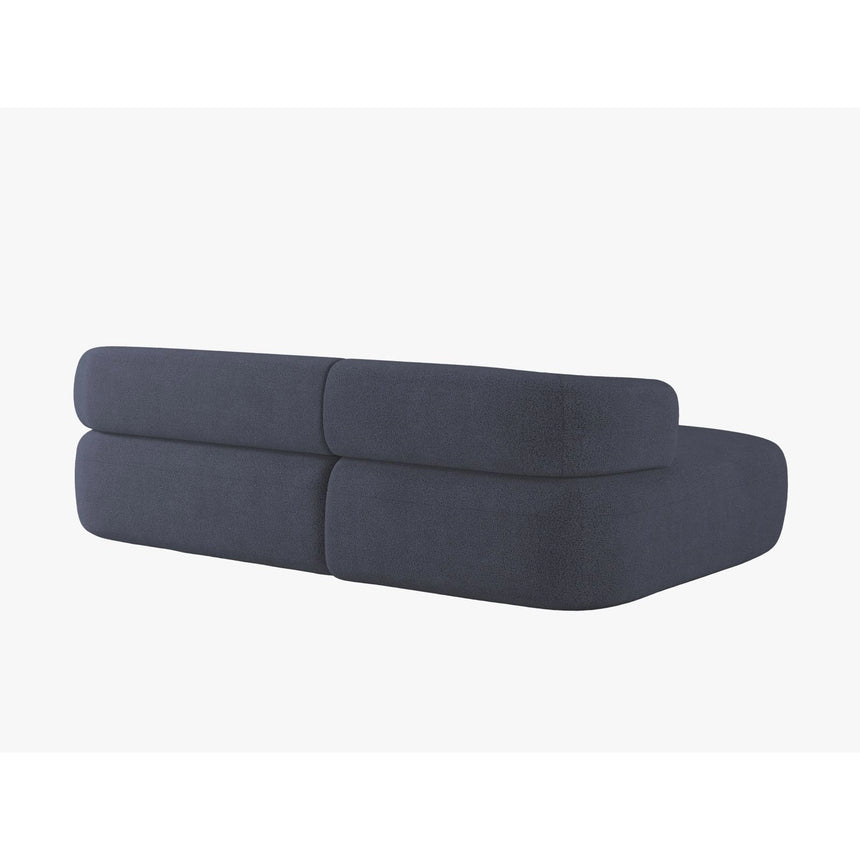 Jenny 5-Sitzer Ecksofa, Linke Seite, aus Boucle in Dunkelblau (Now or Never 79), 225x145 cm von Micadoni – Bild 4
