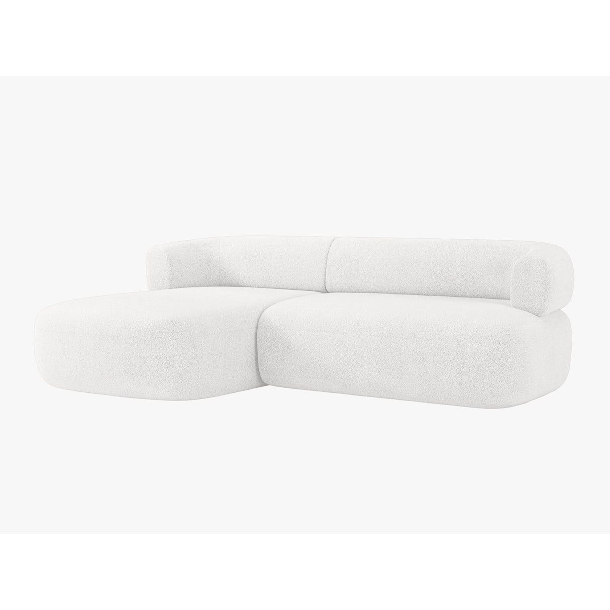 Jenny 5-Sitzer Ecksofa, Linke Seite, aus Boucle in Elfenbein (Now or Never 01), 225x145 cm von Micadoni – Bild 3