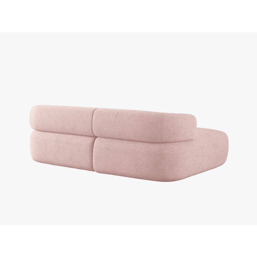 Jenny 5-Sitzer Ecksofa, Linke Seite, aus Boucle in Puderrosa (Now or Never 61), 200x145 cm von Micadoni – Bild 4