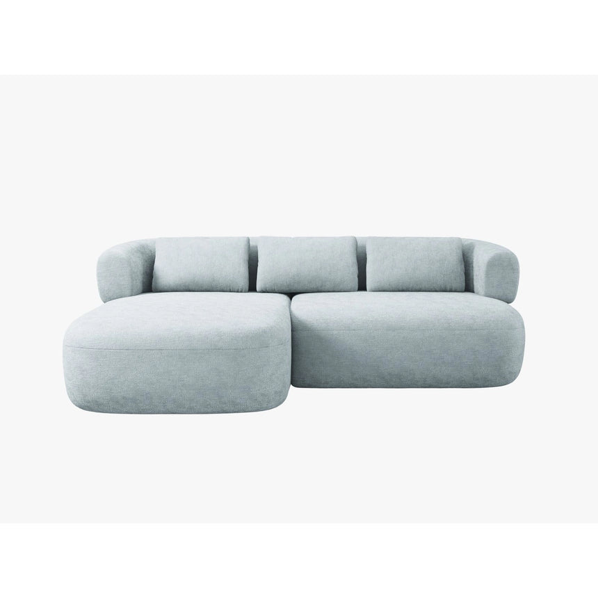 Jenny 5-Sitzer Ecksofa, Linke Seite, aus Chenille in Hellblau (Perfect Harmony 72), 200x145 cm von Micadoni – Bild 1