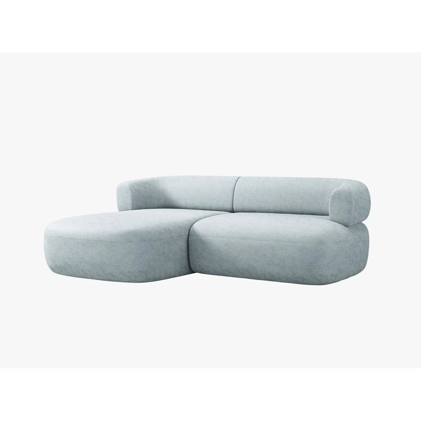 Jenny 5-Sitzer Ecksofa, Linke Seite, aus Chenille in Hellblau (Perfect Harmony 72), 200x145 cm von Micadoni – Bild 3