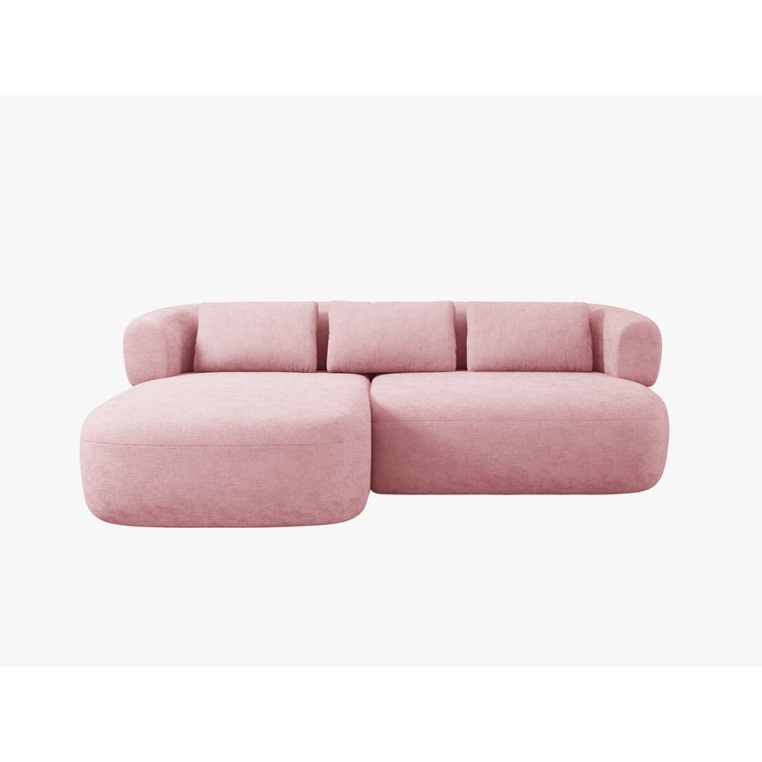 Jenny 5-Sitzer Ecksofa, Linke Seite, aus Chenille in Rosa (Perfect Harmony 63), 200x145 cm von Micadoni – Bild 1