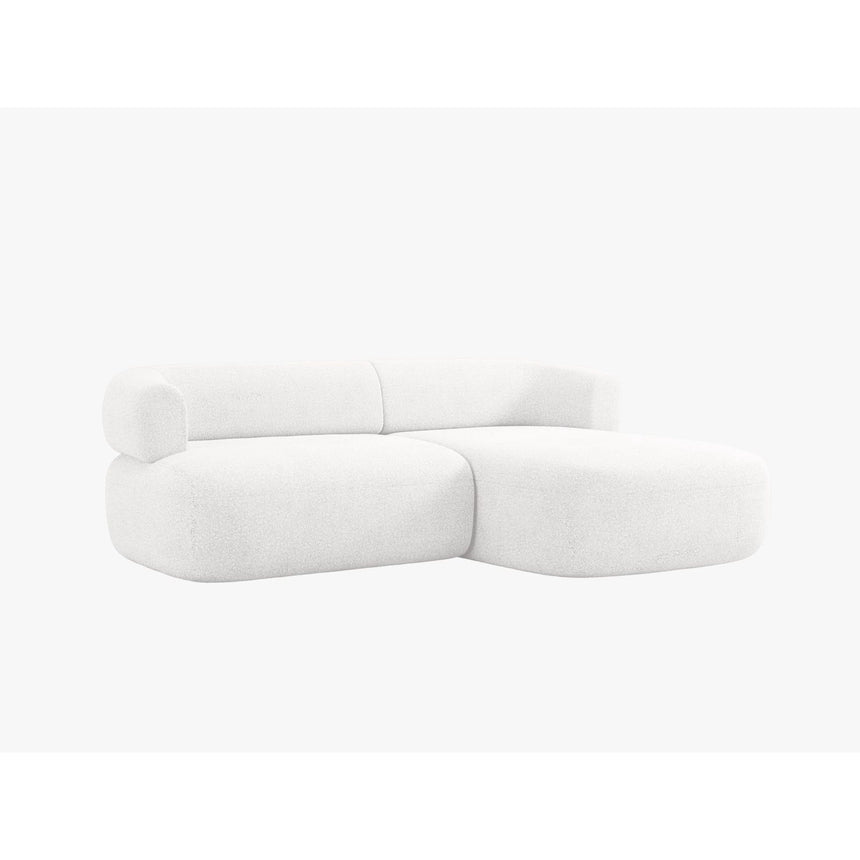 Jenny 5-Sitzer Ecksofa, Rechte Seite, aus Boucle in Elfenbein (Now or Never 01), 200x145 cm von Micadoni – Bild 3