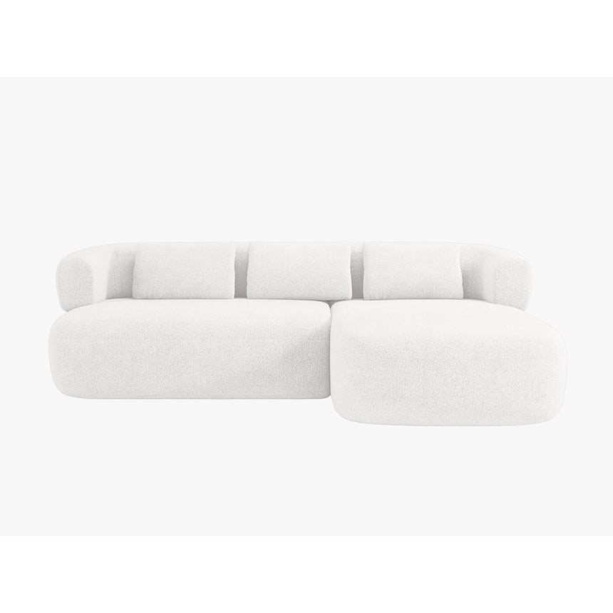 Jenny 5-Sitzer Ecksofa, Rechte Seite, aus Boucle in Elfenbein (Now or Never 01), 225x145 cm von Micadoni – Bild 1