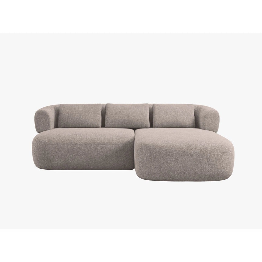 Jenny 5-Sitzer Ecksofa, Rechte Seite, aus Boucle in Hellbraun (Now or Never 16), 200x145 cm von Micadoni – Bild 1