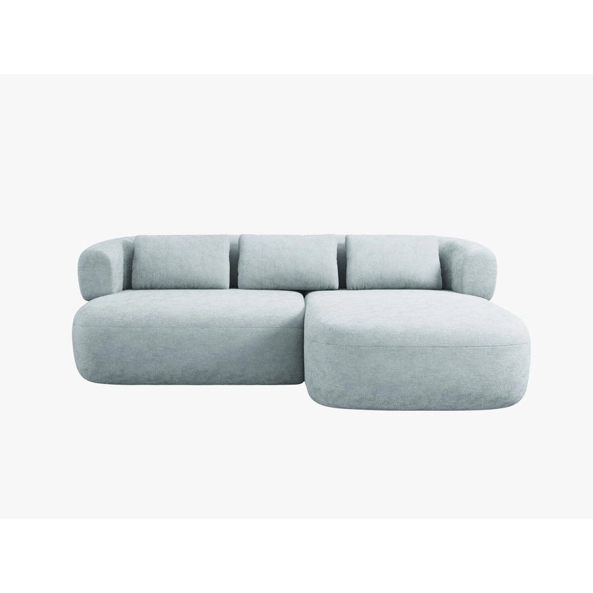 Jenny 5-Sitzer Ecksofa, Rechte Seite, aus Chenille in Hellblau (Perfect Harmony 72), 200x145 cm von Micadoni – Bild 1