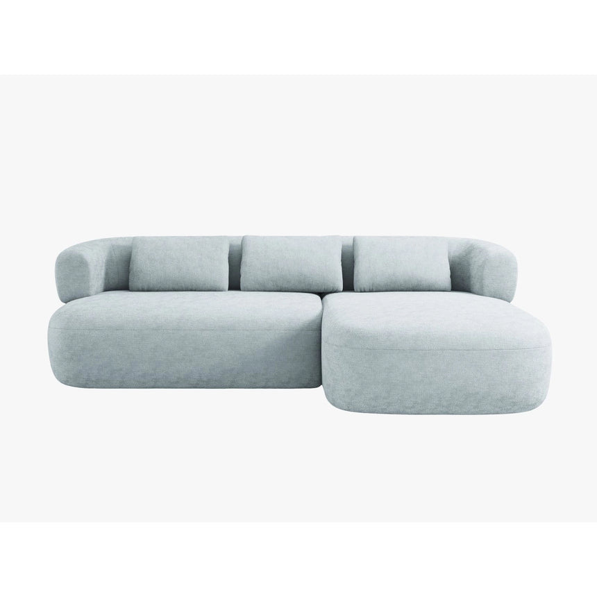 Jenny 5-Sitzer Ecksofa, Rechte Seite, aus Chenille in Hellblau (Perfect Harmony 72), 225x145 cm von Micadoni – Bild 1
