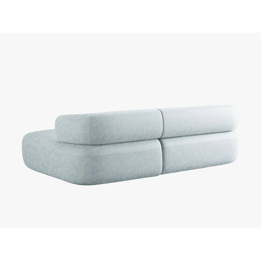 Jenny 5-Sitzer Ecksofa, Rechte Seite, aus Chenille in Hellblau (Perfect Harmony 72), 225x145 cm von Micadoni – Bild 4