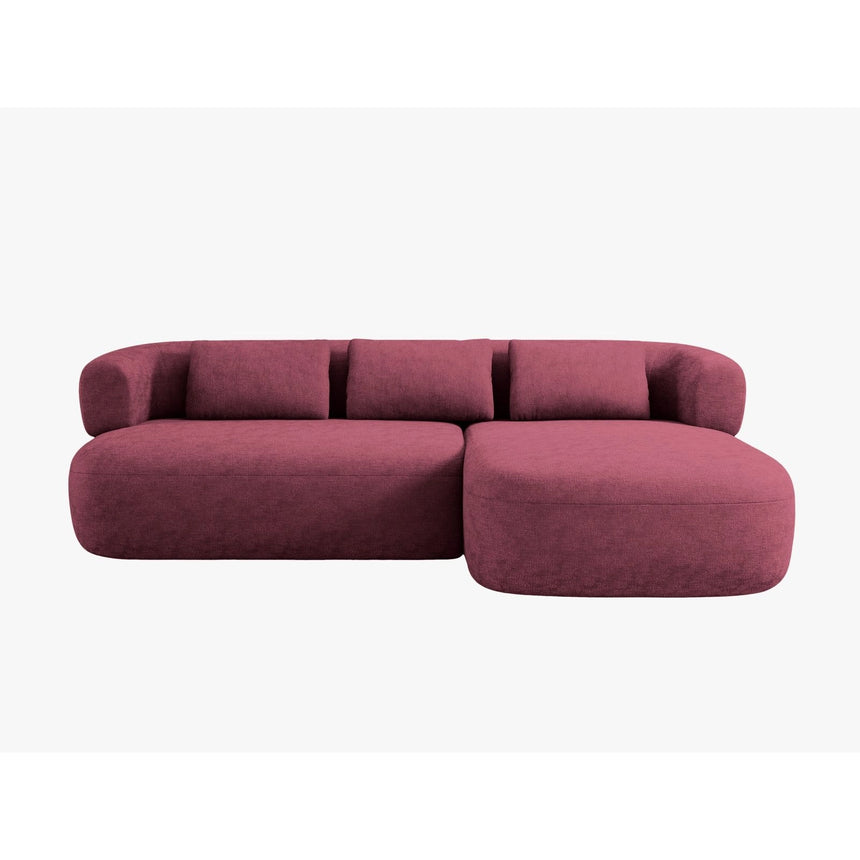 Jenny 5-Sitzer Ecksofa, Rechte Seite, aus Chenille in Kirschholz (Perfect Harmony 59), 225x145 cm von Micadoni – Bild 1