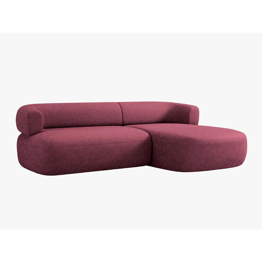 Jenny 5-Sitzer Ecksofa, Rechte Seite, aus Chenille in Kirschholz (Perfect Harmony 59), 225x145 cm von Micadoni – Bild 3
