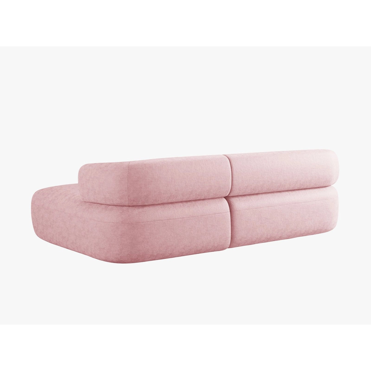 Jenny 5-Sitzer Ecksofa, Rechte Seite, aus Chenille in Rosa (Perfect Harmony 63), 225x145 cm von Micadoni – Bild 4