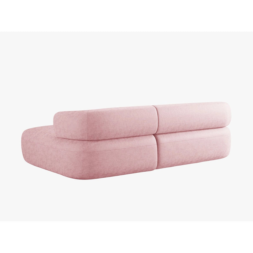 Jenny 5-Sitzer Ecksofa, Rechte Seite, aus Chenille in Rosa (Perfect Harmony 63), 225x145 cm von Micadoni – Bild 4