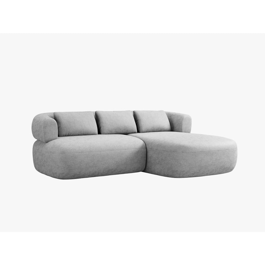 Jenny 5-Sitzer Ecksofa, Rechte Seite, aus Chenille in Silber (Perfect Harmony 85), 200x145 cm von Micadoni – Bild 2