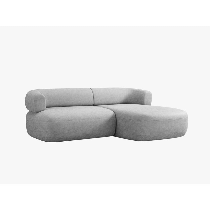 Jenny 5-Sitzer Ecksofa, Rechte Seite, aus Chenille in Silber (Perfect Harmony 85), 200x145 cm von Micadoni – Bild 3