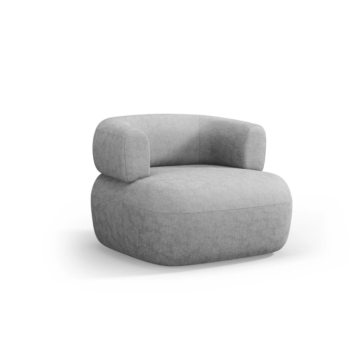 Jenny Sessel aus Chenille in Silber (Perfect Harmony 85), 90x88 cm von Micadoni – Bild 3