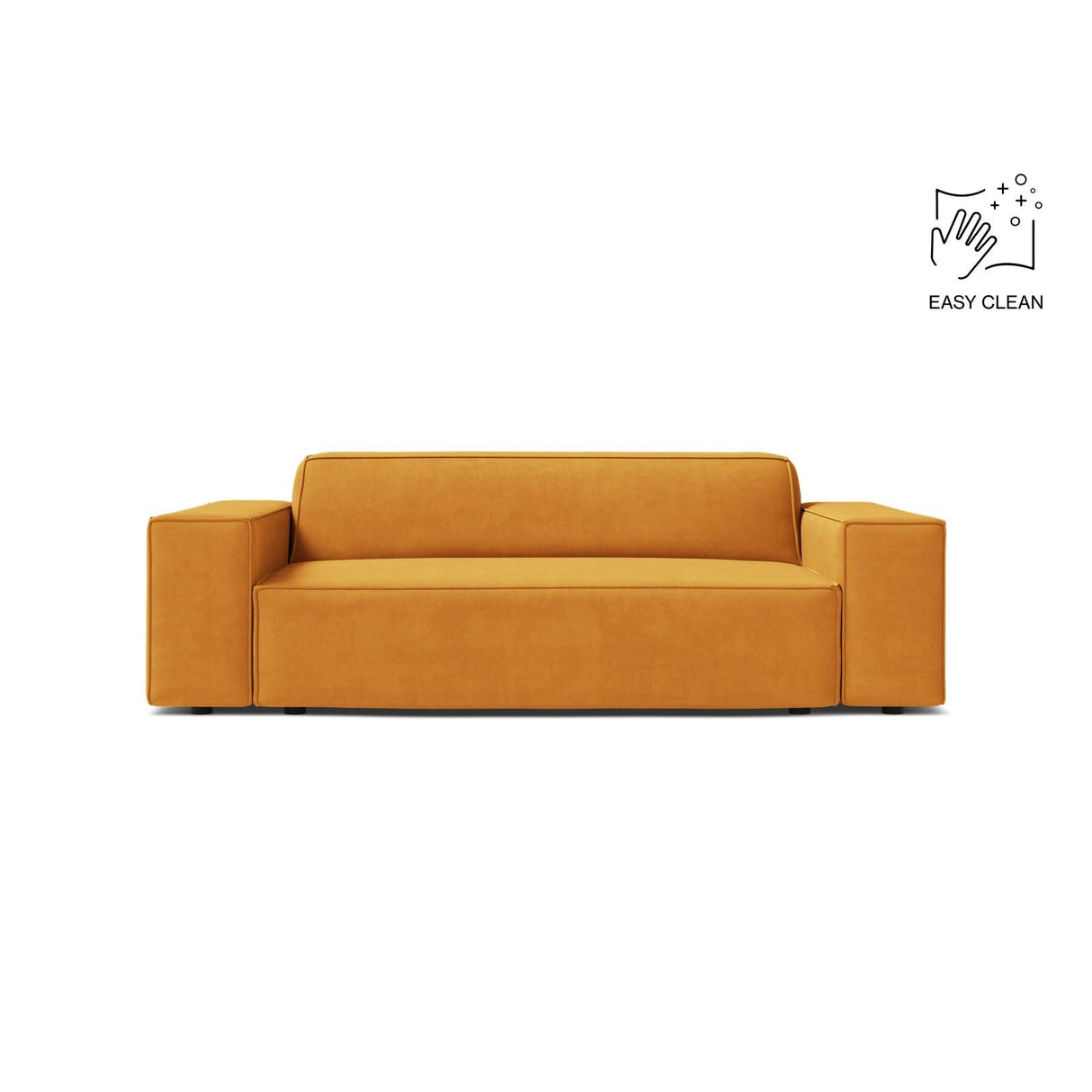 Jodie 2-Sitzer Sofa aus Samt in Gelb (Venus 2917), 175x99 cm von Micadoni – Bild 1