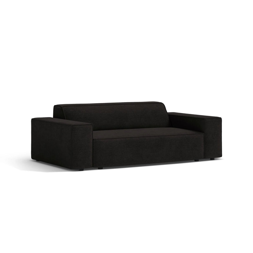 Jodie 2-Sitzer Sofa aus Strukturierter Stoff in Schwarz (Liberty 22), 175x99 cm von Micadoni – Bild 3