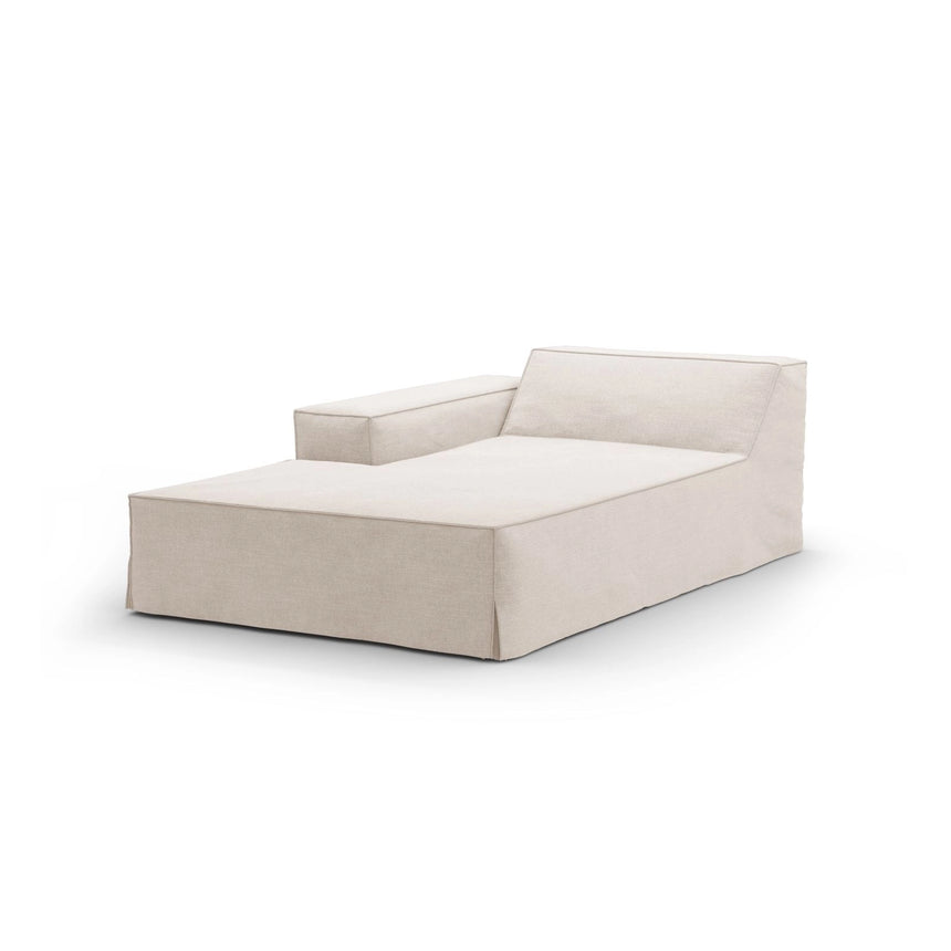 Jodie Einzelmodul Sofa mit abnehmbarem Bezug, Linke Seite, aus Strukturierter Stoff in Beige (LINS 22), 166x102 cm von Micadoni – Bild 1