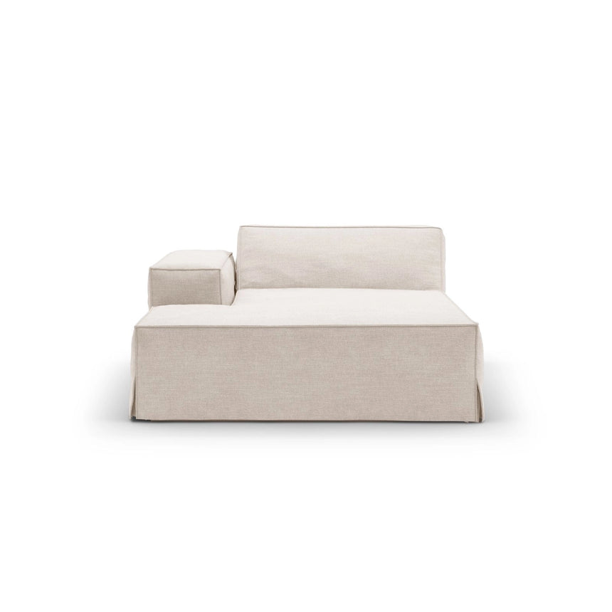 Jodie Einzelmodul Sofa mit abnehmbarem Bezug, Linke Seite, aus Strukturierter Stoff in Beige (LINS 22), 166x102 cm von Micadoni – Bild 3