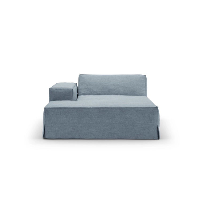 Jodie Einzelmodul Sofa mit abnehmbarem Bezug, Linke Seite, aus Strukturierter Stoff in Gedämpftes Blau (LINS 81), 166x102 cm von Micadoni – Bild 3