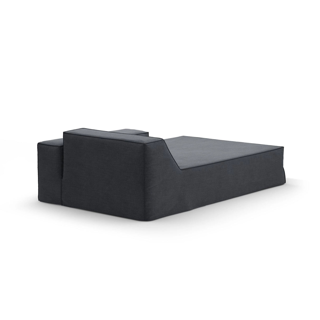 Jodie Einzelmodul Sofa mit abnehmbarem Bezug, Linke Seite, aus Strukturierter Stoff in Grau und Blau (LINS 89), 166x102 cm von Micadoni – Bild 4