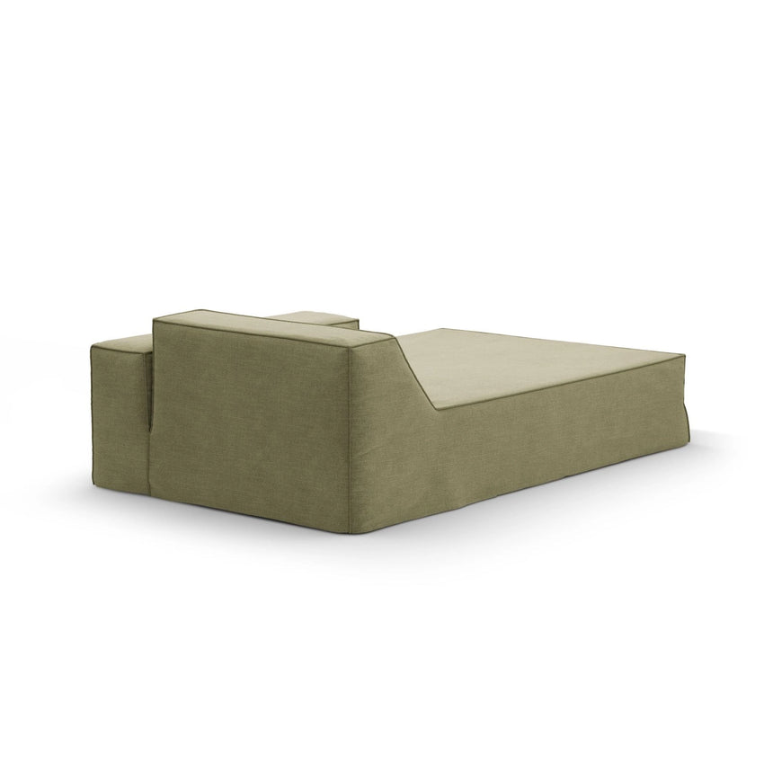Jodie Einzelmodul Sofa mit abnehmbarem Bezug, Linke Seite, aus Strukturierter Stoff in Hellgrün (LINS 74), 166x102 cm von Micadoni – Bild 4