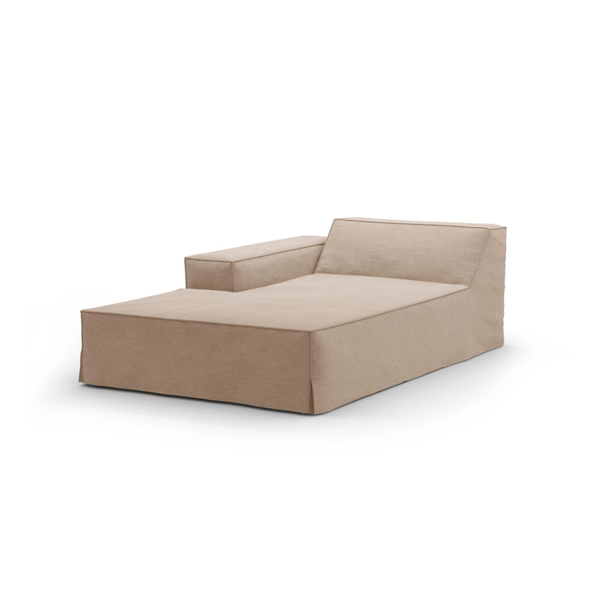 Jodie Einzelmodul Sofa mit abnehmbarem Bezug, Linke Seite, aus Strukturierter Stoff in Sand (LINS 32), 166x102 cm von Micadoni – Bild 1