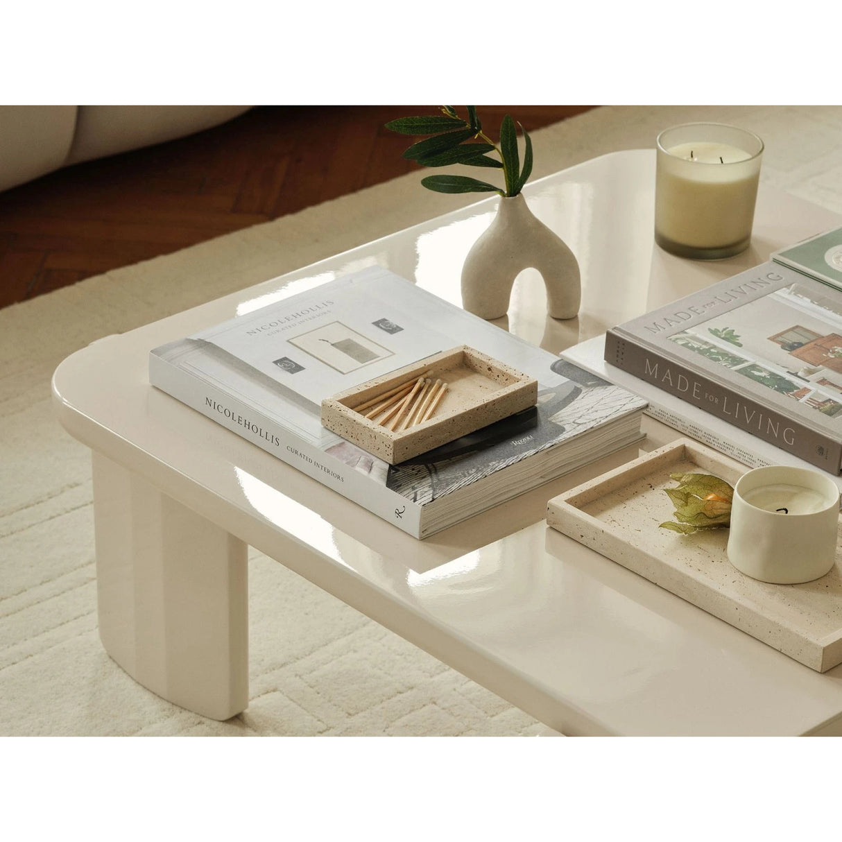 Jonc Couchtisch glänzend, 80x80x35 cm von Micadoni – Produktbild 2