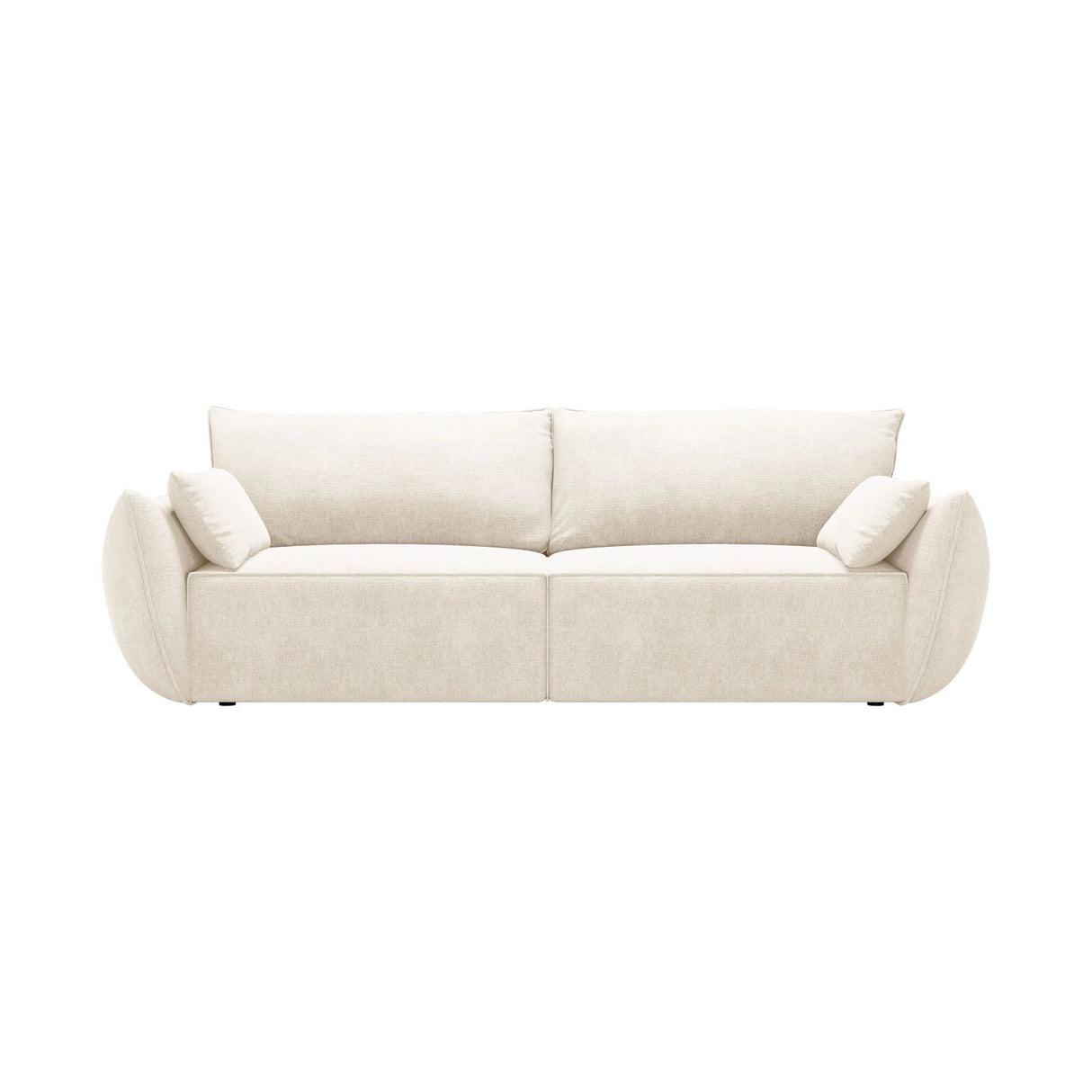 Kaelle 3-Sitzer Sofa mit Schlaffunktion und Bettkasten, ausklappbar, aus Samt oder Chenille, 244x97 cm von Micadoni – Bild 1