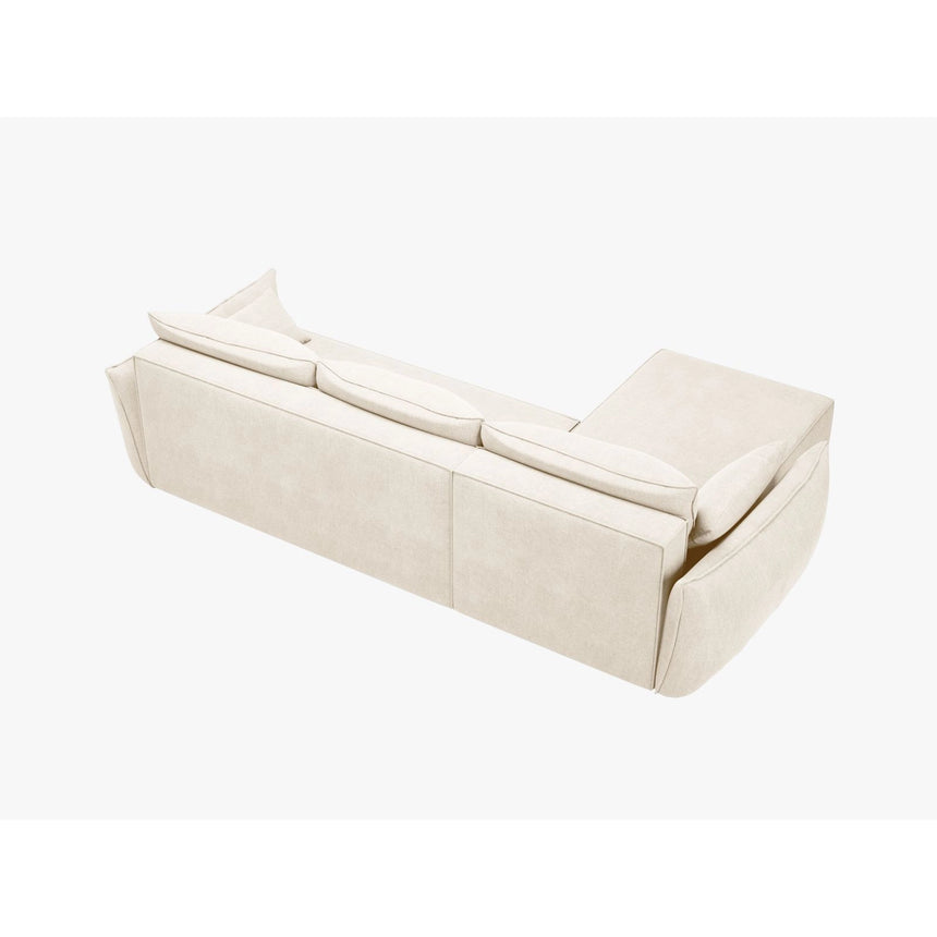 Kaelle 4-Sitzer Ecksofa mit Schlaffunktion und Bettkasten, Rechte Seite, aus Samt oder Chenille, 252x165 cm von Micadoni – Bild 4