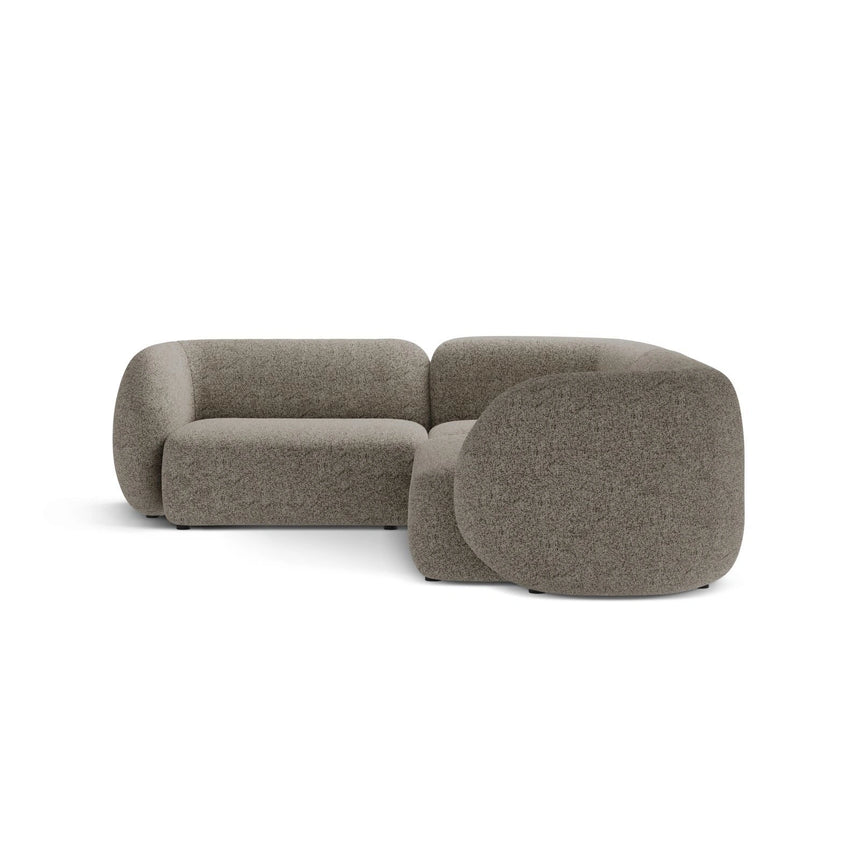 Kate 4-Sitzer Ecksofa, Linke Seite, aus Strukturierter Stoff in Beige Melange (Puente 06), 252x220 cm von Micadoni – Bild 4