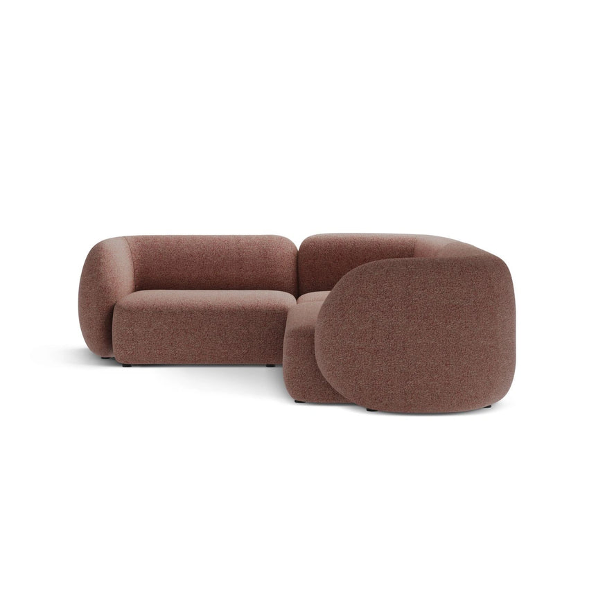 Kate 4-Sitzer Ecksofa, Linke Seite, aus Strukturierter Stoff in Pink Melange (Puente 68), 252x220 cm von Micadoni – Bild 4