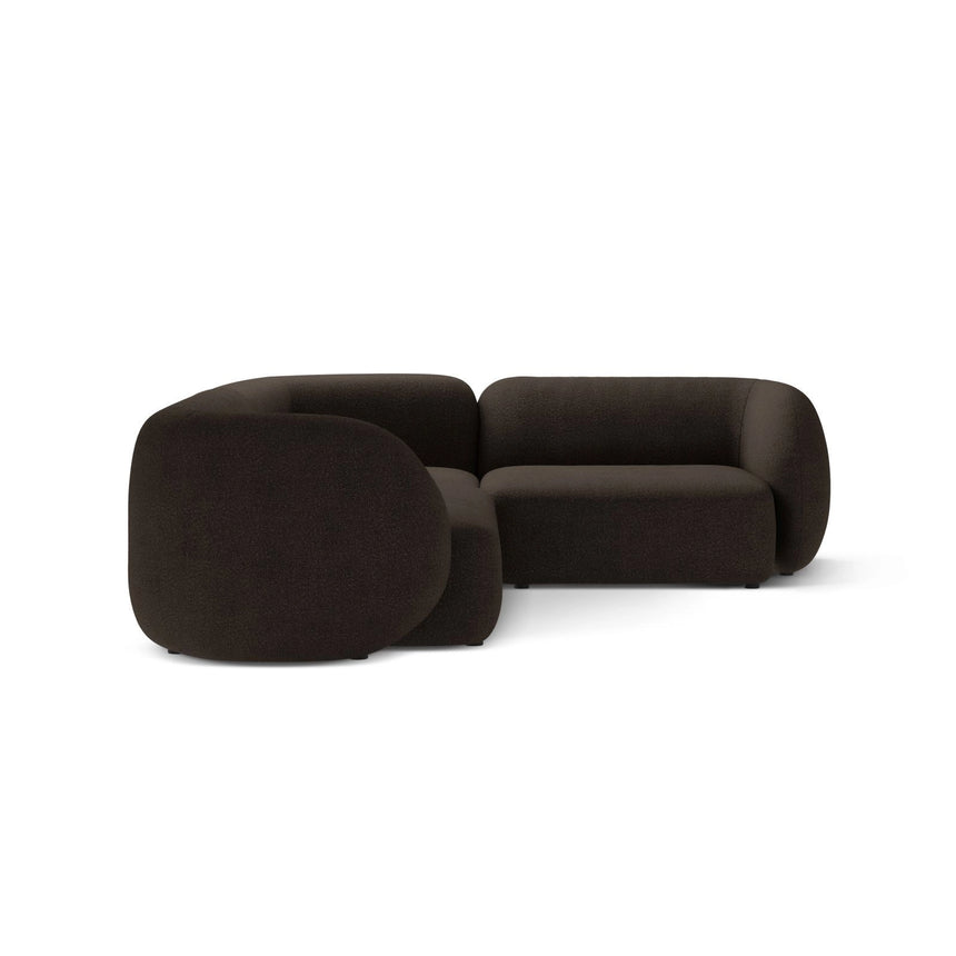 Kate 4-Sitzer Ecksofa, Rechte Seite, aus Boucle in Braun (Baloo 2081), 252x220 cm von Micadoni – Bild 3