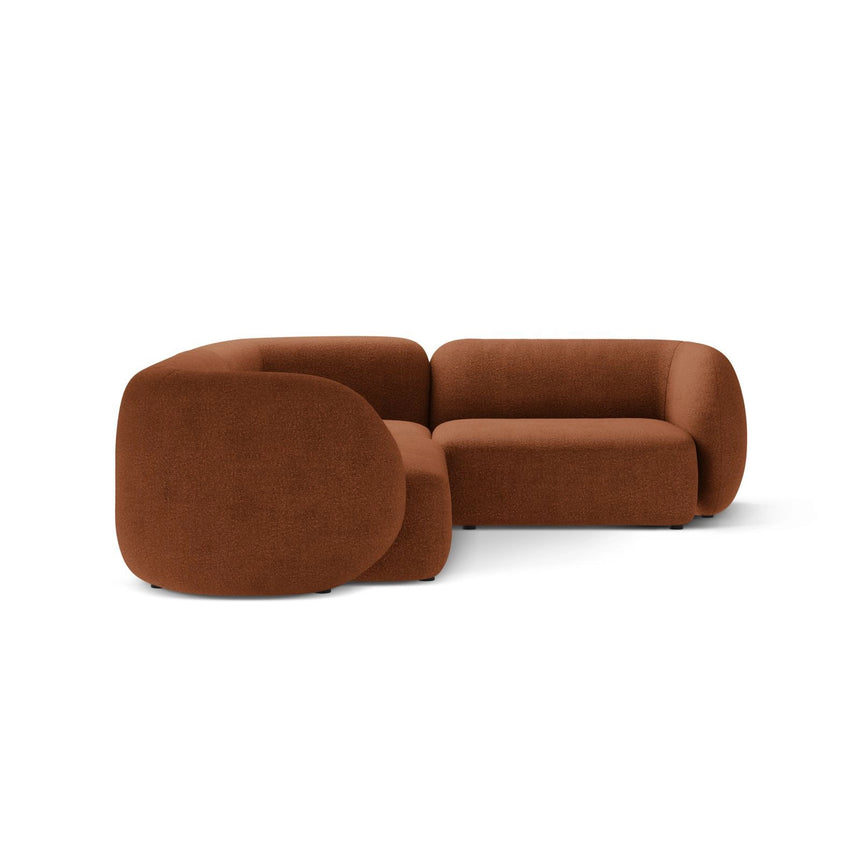 Kate 4-Sitzer Ecksofa, Rechte Seite, aus Boucle in Terrakotta (Baloo 2078), 252x220 cm von Micadoni – Bild 3