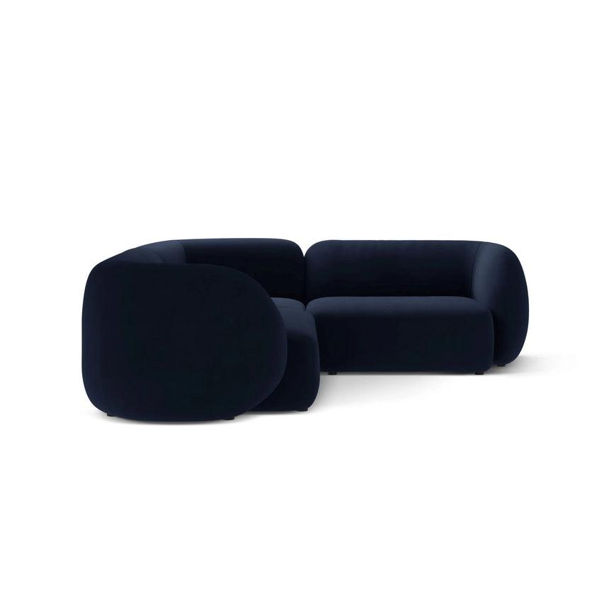 Kate 4-Sitzer Ecksofa, Rechte Seite, aus Samt in Königsblau (Salvador 05), 252x220 cm von Micadoni – Bild 4