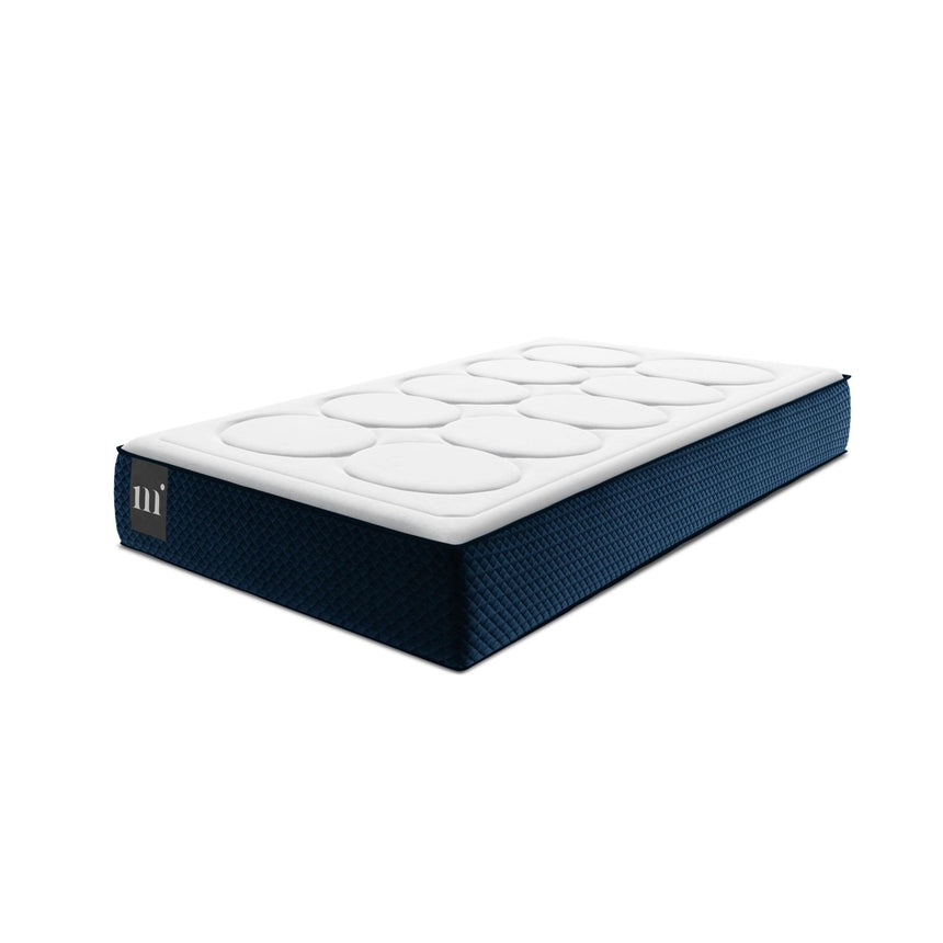Kavaja Schaumstoffmatratze aus Strukturierter Stoff in Weiß und blau, 200x80 cm von Micadoni – Produktbild 1
