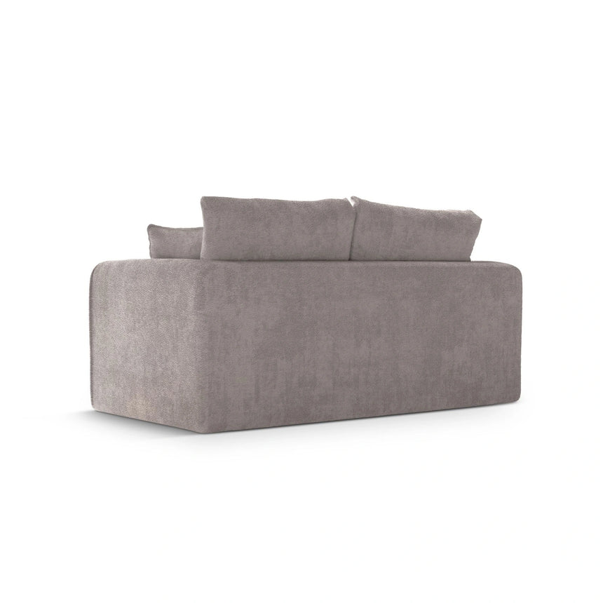 Lido 2-Sitzer Sofa mit Schlaffunktion, ausklappbar, aus Boucle in Warmes Grau (CORAL 50), 158x69 cm von Micadoni – Bild 5