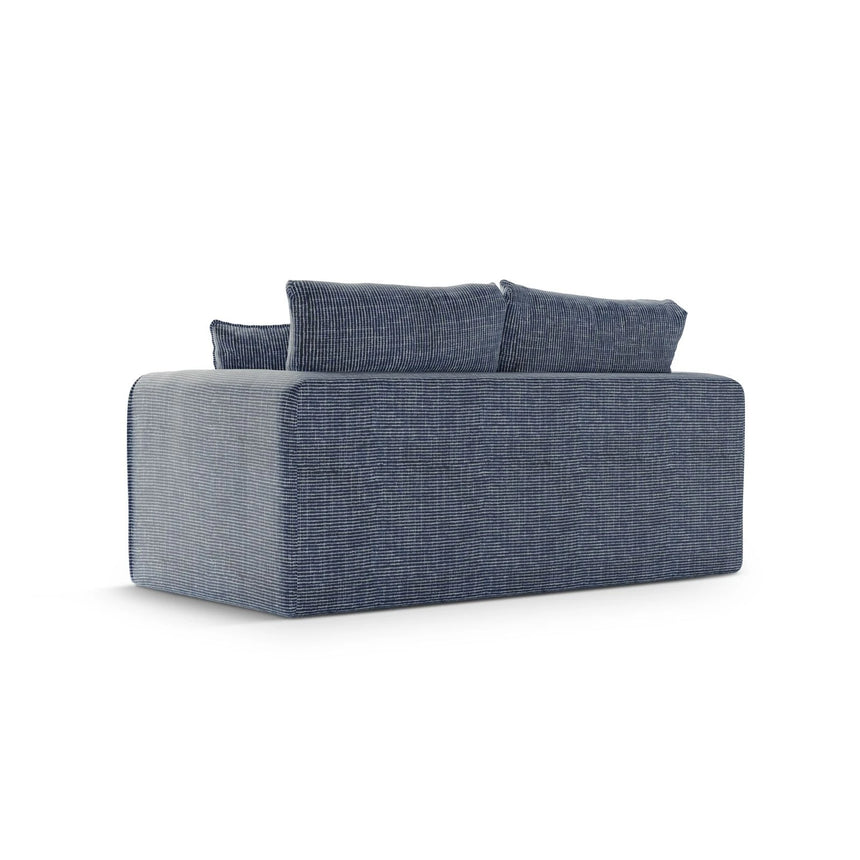 Lido 2-Sitzer Sofa mit Schlaffunktion, ausklappbar, aus Strukturierter Stoff in Blaue melange (Baltimore Marine), 158x69 cm von Micadoni – Bild 5