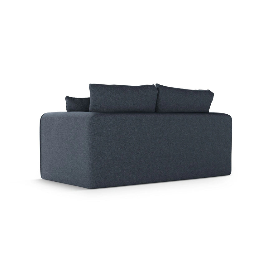 Lido 2-Sitzer Sofa mit Schlaffunktion, ausklappbar, aus Strukturierter Stoff in Dunkelblau (Solid 79), 158x69 cm von Micadoni – Bild 5
