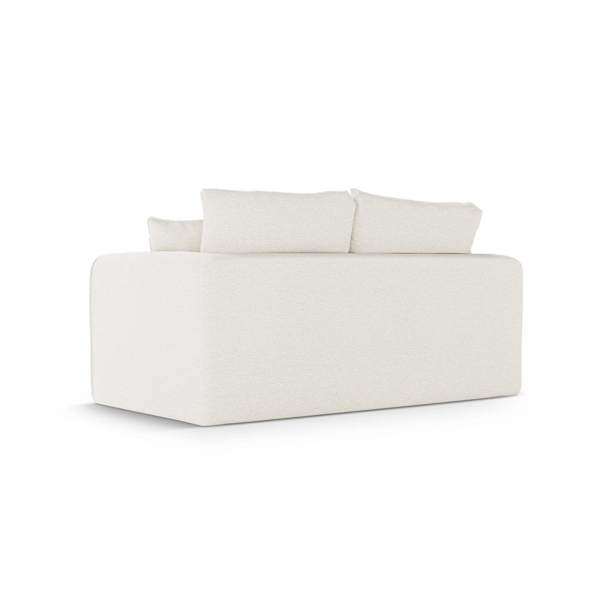 Lido 2-Sitzer Sofa mit Schlaffunktion, ausklappbar, aus Strukturierter Stoff in Elfenbein (Solid 03), 158x69 cm von Micadoni – Bild 5
